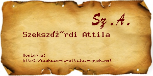 Szekszárdi Attila névjegykártya