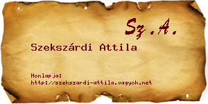 Szekszárdi Attila névjegykártya