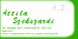 attila szekszardi business card