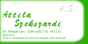 attila szekszardi business card